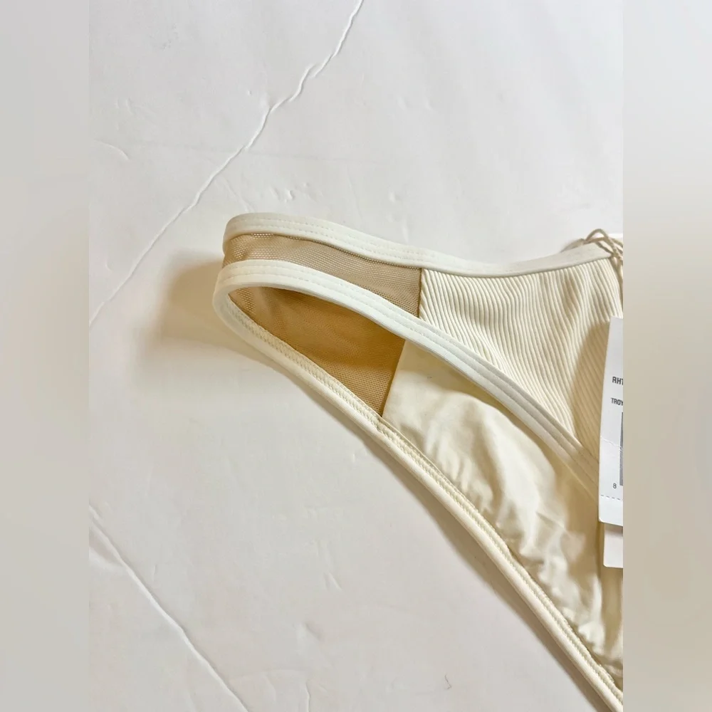 L*Space Cream mesh side Bikini Swimwear bottom S